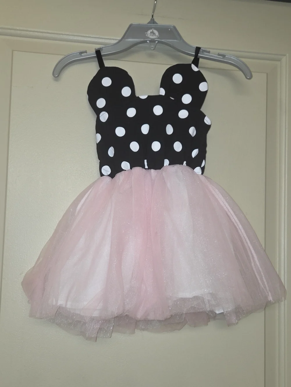 Girls Polka Dot Minnie-Style Pink Tulle Costume Dress